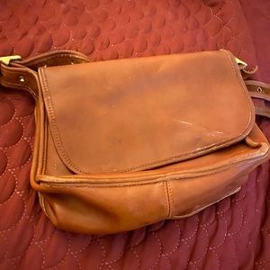 Vintage Leather Coach Saddlebag